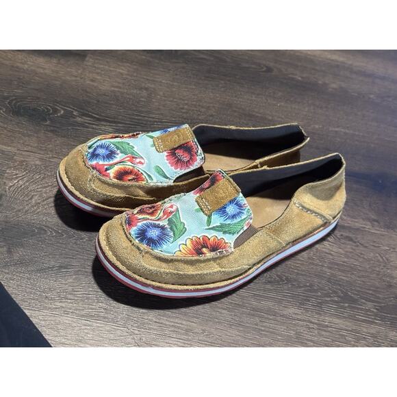 Ariat Shoes - Ariat Womens Size 9B Floral Cruisers Shoes Sunburn Brown And Turquoise 10023016